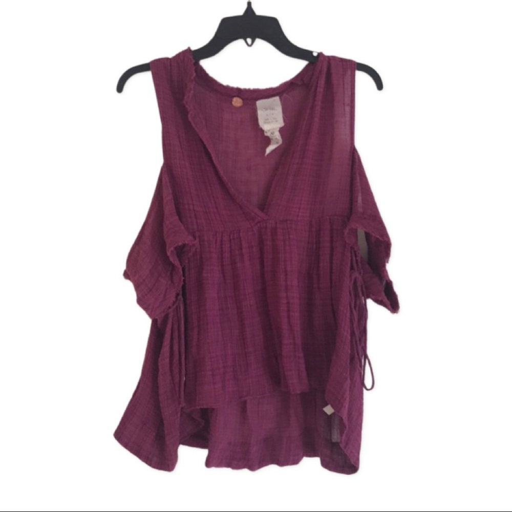 NWOT Free People Open Shoulder Top